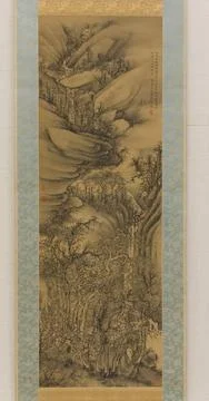 Winter Landscape dated 1840 Hayashi Hyakuhi ??? Not a single person populat.. 스톡 일러스트