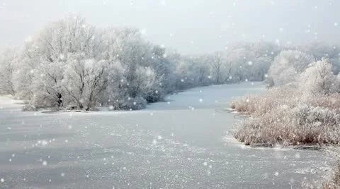 Winter landscape Stock Footage 24665742