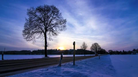 Winter landscape Video stock 46890447