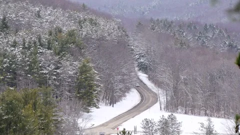 Winter landscape, fresh snow, first snow, winter travel. Video stock 255297457
