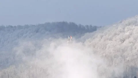 Winter landscape, fresh snow, first snow, winter travel. Stock Footage 257942346