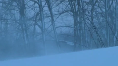 Winter landscape with ground snowflakes. 動画素材 313736588