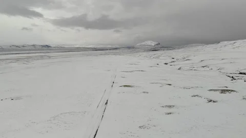 Winter landscape in Iceland Stock Footage 232486116