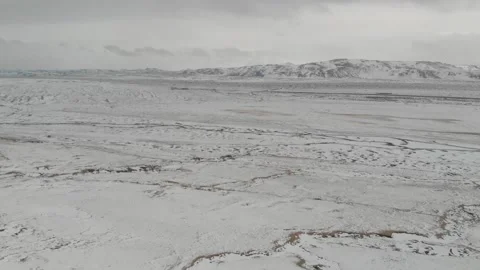 Winter landscape in Iceland Stock Footage 232486125