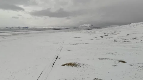Winter landscape in Iceland Stock Footage 232486340