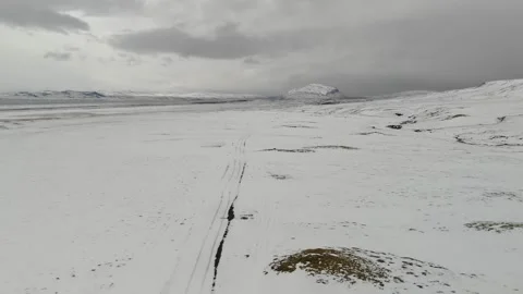 Winter landscape in Iceland Stock Footage 232486424