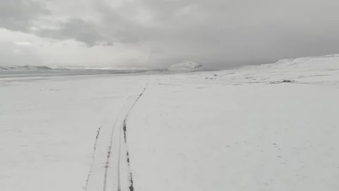 Winter landscape in Iceland Stock Footage 232486710