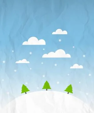 Winter landscape Stock Illustration