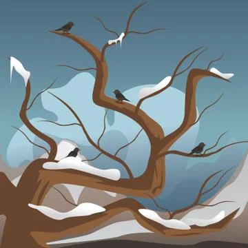 Winter Landscape Stock Illustration