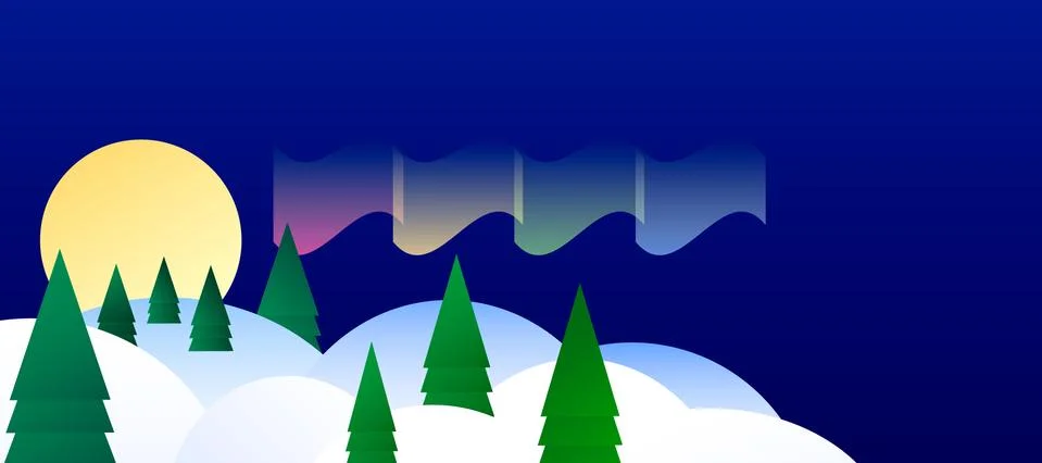 Winter landscape Stock Illustration