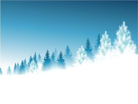Winter landscape Stock Illustration