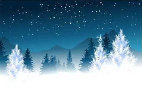 Winter landscape Stock Illustration