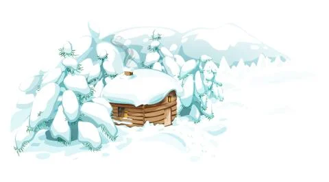 Winter landscape Stock Illustration
