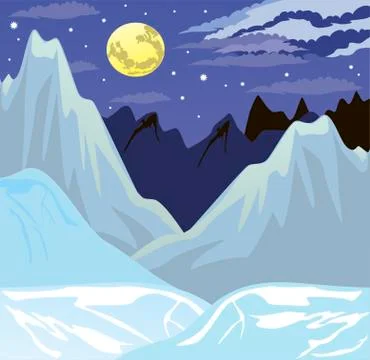 Winter landscape Stock Illustration
