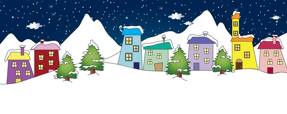 Winter landscape Stock Illustration