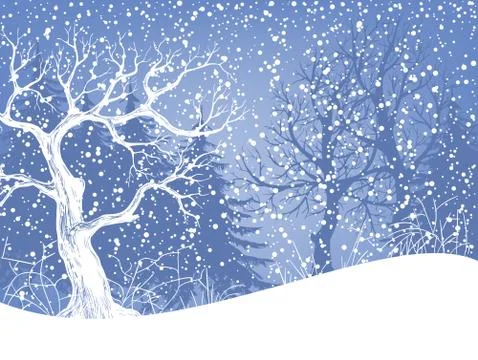 Winter landscape Stock Illustration