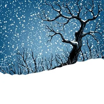 Winter landscape Stock Illustration
