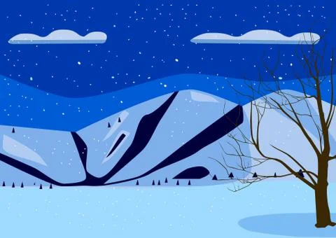 Winter landscape イラスト素材