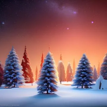 Winter Landscape Stock Illustration