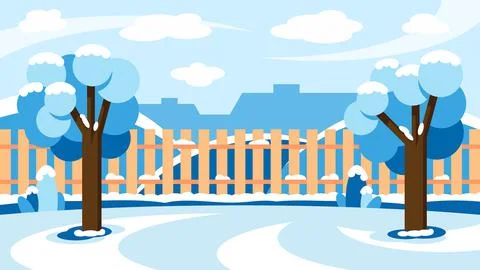 Winter landscape illustration Stock Illustration