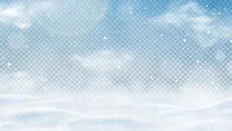 Winter landscape isolated on checkered background Stock Illustration