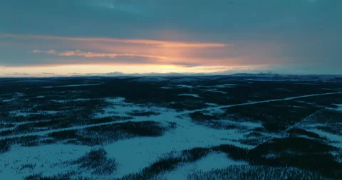 Winter landscape in Lapland Stock Footage 220024963