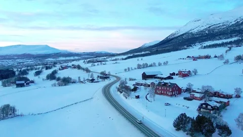 Winter Landscape in More og Romsdal, Norway, Aerial View 스톡 동영상 315471041