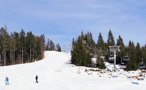 Winter landscape mountain. Stock Photos