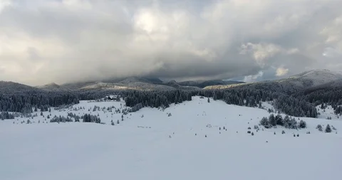 Winter Landscape in the Mountains Stock Footage 91534895