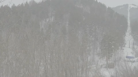 Winter landscape of mountains Video stock 94321721