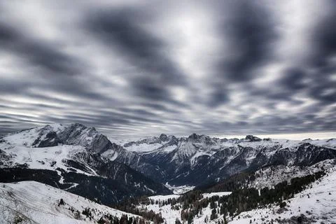 Winter landscape in the mountains Stock Photos