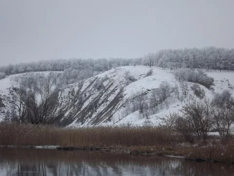 Winter landscape in the mountains. Stock Photos