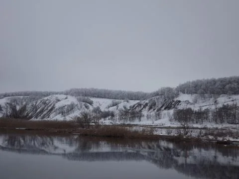 Winter landscape in the mountains. Foto stock