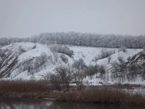 Winter landscape in the mountains. Stock Photos