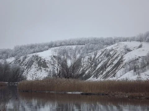 Winter landscape in the mountains. Stock Photos