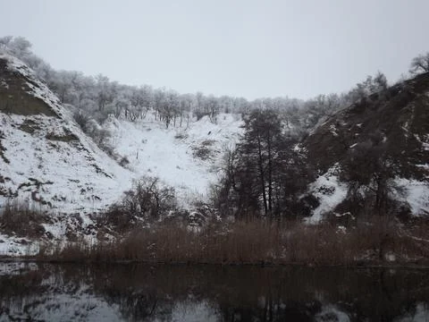 Winter landscape in the mountains. Foto stock