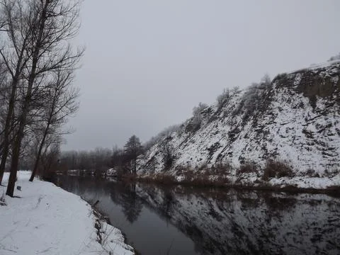 Winter landscape in the mountains. Stock Photos