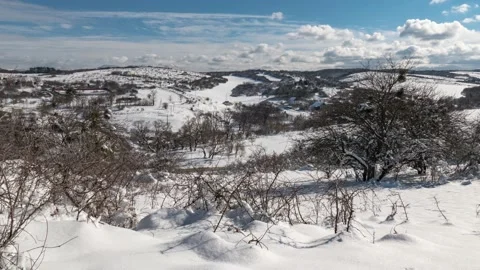 Winter landscape outside the city Stock Footage 148569916