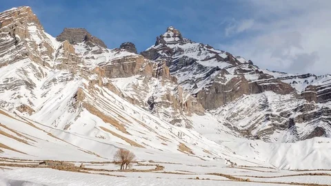 The winter landscape of Pin Valley Stock Footage 76034983