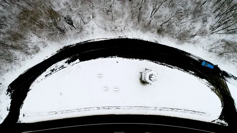 Winter landscape with road Video stock 94200531