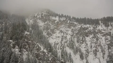 Winter landscape with snow Stock Footage 48601315