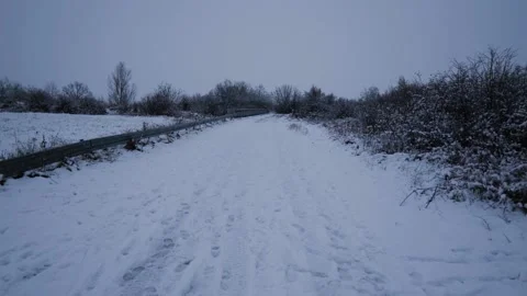 Winter landscape with snow Stock-Footage 240077476