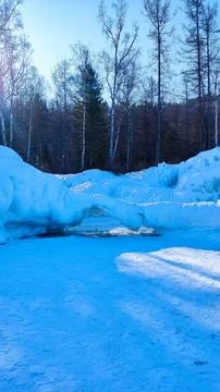 Winter landscape with snow Stock Photos