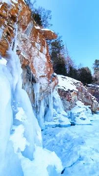 Winter landscape with snow Stock Photos