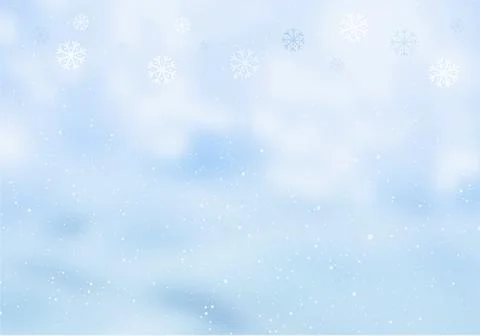 Winter landscape with snowflake. Smooth background Illustration