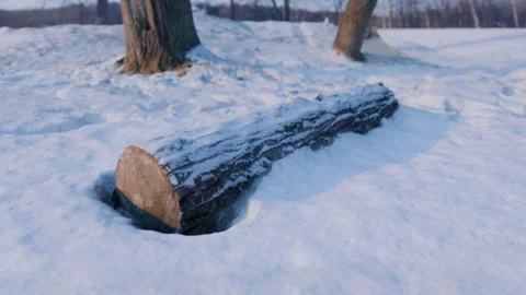 Winter landscape at sunset. Time lapse in Full HD. Stock Footage 344933195