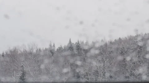 Winter landscape at sunset from the train window Stock Footage 61772502