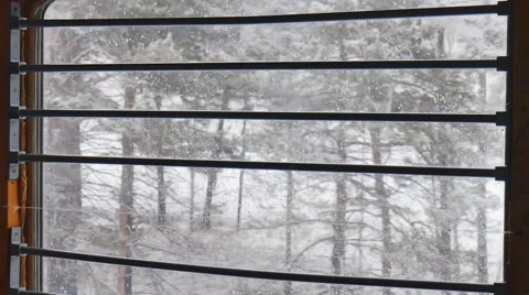 Winter landscape at sunset from the train window Stock Footage 61772516