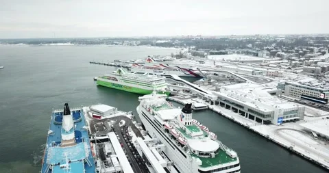 Winter Landscape of Tallinn Stock Footage 236703590