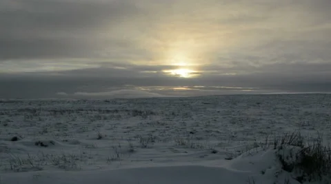 Winter Landscape Timelapse at Sunset  Stock Footage 59181619